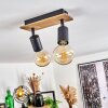 Maidford Plafondlamp Natuurlijke kleuren, Zwart, 2-lichts
