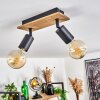 Maidford Plafondlamp Natuurlijke kleuren, Zwart, 2-lichts