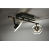 Leuchten-Direkt LOLA-MIKE Plafondlamp LED roestvrij staal, 2-lichts, Afstandsbediening, Kleurwisselaar