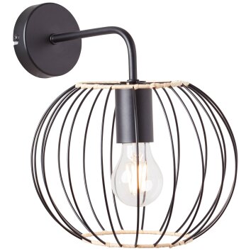 Brilliant Silemia Muurlamp Zwart, 1-licht