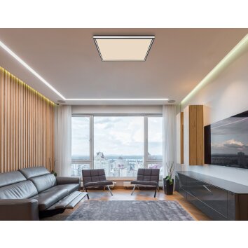 Globo JESSY Plafondpaneel LED Zwart, 1-licht, Afstandsbediening