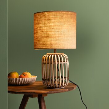 Brilliant Woodrow Tafellamp Natuurlijke kleuren, 1-licht