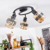 Wigan Plafondlamp Zwart, 3-lichts