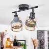 Wigan Plafondlamp Zwart, 2-lichts