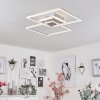 Lithgow Plafondlamp LED Zilver, 2-lichts, Afstandsbediening, Kleurwisselaar