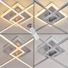 Lithgow Plafondlamp LED Zilver, 2-lichts, Afstandsbediening, Kleurwisselaar