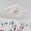 Lithgow Plafondlamp LED Zilver, 2-lichts, Afstandsbediening, Kleurwisselaar
