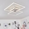 Lithgow Plafondlamp LED Zilver, 2-lichts, Afstandsbediening, Kleurwisselaar
