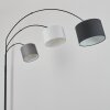 Renfrew Staande lamp Zwart, 3-lichts, Stoffen kap