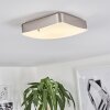 Hutton Plafondlamp LED Nikkel mat, 1-licht