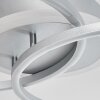 Lithgow Plafondlamp LED Zilver, 2-lichts, Afstandsbediening, Kleurwisselaar