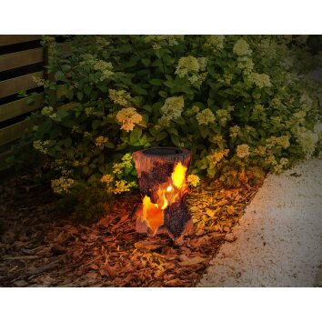 Globo BAUM Solarlamp LED houtlook, Wit, 1-licht