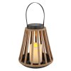Globo Solarlamp LED houtlook, Zwart, 1-licht