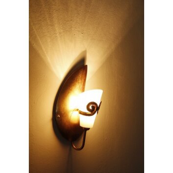Holländer DOPPIONE Muurlamp Goud, Messing, 1-licht