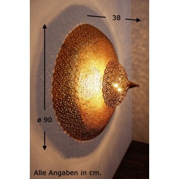 Holländer UTOPISTICO Muurlamp Goud, Messing, 3-lichts