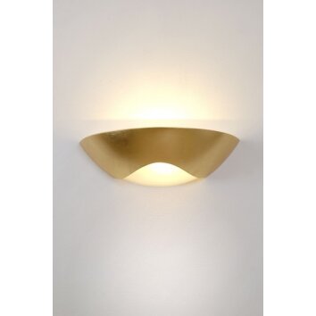 Holländer MATTEO CURVE Muurlamp Goud, 1-licht