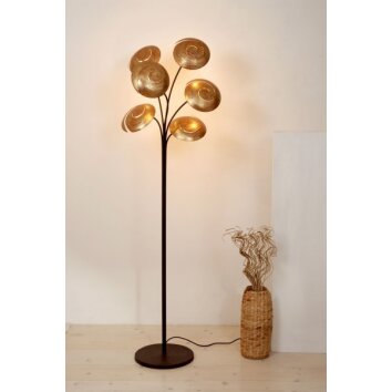 Holländer NUVOLA Staande lamp Bruin, Goud, Zwart, 6-lichts