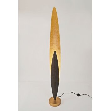 Holländer LINGUA Staande lamp Bruin, Goud, 1-licht