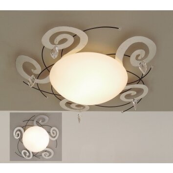 Holländer CASINO Plafondlamp Zwart, Zilver, 2-lichts