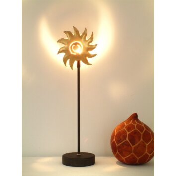 Holländer PICCOLA SOLE Tafellamp Bruin, Goud, 1-licht
