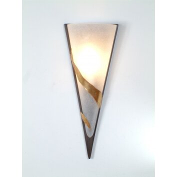 Holländer Muurlamp Bruin, Goud, 1-licht