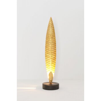 Holländer PENNA Tafellamp Bruin, Goud, Zwart, 1-licht