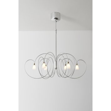 Holländer ROSASPINA Hanger Zilver, 6-lichts