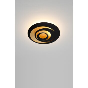 Holländer SPIRALE Plafondlamp LED Bruin, Goud, Zwart, 1-licht
