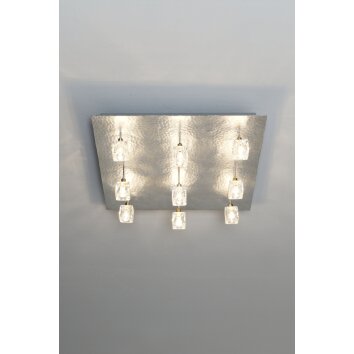 Holländer LUCENTE Plafondlamp Zilver, 9-lichts