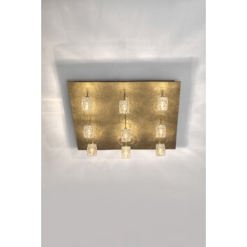 Holländer LUCENTE Plafondlamp Goud, 9-lichts