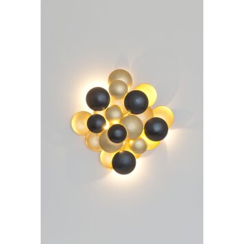 Holländer BOLLADARIA GRANDE Muurlamp LED Bruin, Goud, Zwart, 6-lichts