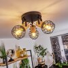 Bridgeport Plafondlamp Zwart, 3-lichts
