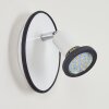 Cabri Muurlamp LED Chroom, Zwart, Wit, 1-licht