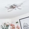 Letala Plafondlamp LED Nikkel mat, 4-lichts