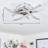 Letala Plafondlamp LED Nikkel mat, 4-lichts