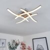 Letala Plafondlamp LED Nikkel mat, 4-lichts