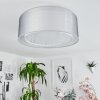 Tallaboa Plafondlamp Nikkel mat, Wit, 3-lichts