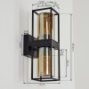 Palanga Buiten muurverlichting Zwart, 2-lichts