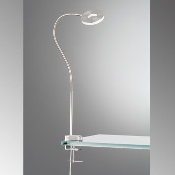 Fischer & Honsel Jax Klemlamp LED Nikkel mat, 1-licht
