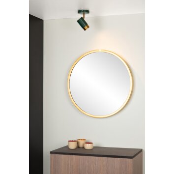 Lucide FLORIS Plafondlamp Goud, Groen, Messing, 1-licht