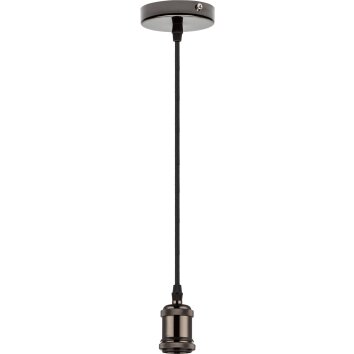 Globo SUSPENSION Hanger Chroom, Zwart, 1-licht
