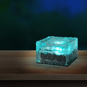 Globo Solarlamp LED Zwart, Transparant, Helder, 1-licht, Kleurwisselaar