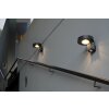 Lutec DISO Buiten muurverlichting LED Antraciet, 1-licht, Bewegingsmelder