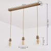 Puestito Hanglamp Brons, Goud, 3-lichts