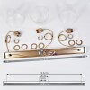 Puestito Hanglamp Brons, Goud, 3-lichts