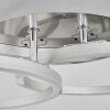 Xena Plafondlamp LED Nikkel mat, 1-licht, Afstandsbediening