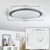 Gorgonta Plafondpaneel LED Wit, 2-lichts, Afstandsbediening, Kleurwisselaar