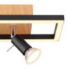 Globo IDA Muurlamp LED houtlook, Zwart, 2-lichts