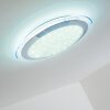 Vittangi Plafondlamp LED Chroom, 1-licht, Afstandsbediening, Kleurwisselaar
