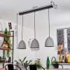 Stettler Hanglamp Zwart, 3-lichts